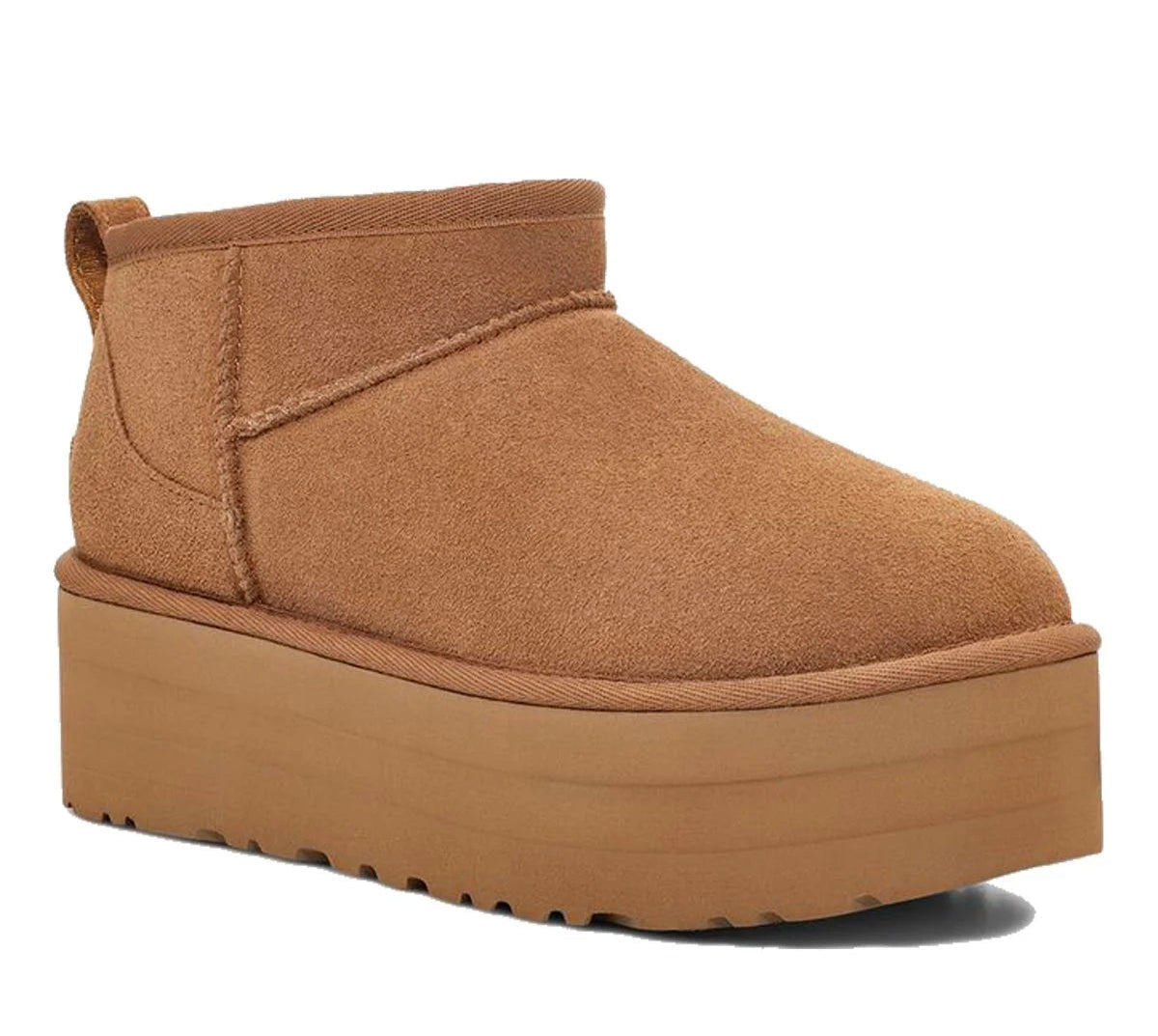 UGG 1135092W CLASSIC ULTRA MINI PLATFORM 334 scam+cuoio CHESTNUT