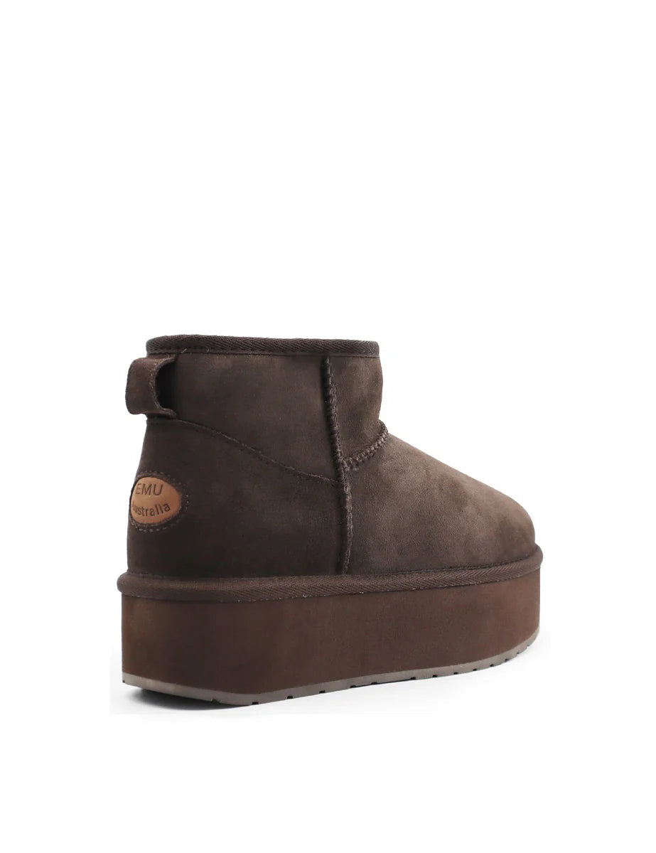 EMU STINGER MICRO FLATFORM W13082 334 scam+moro CHOCOLATE