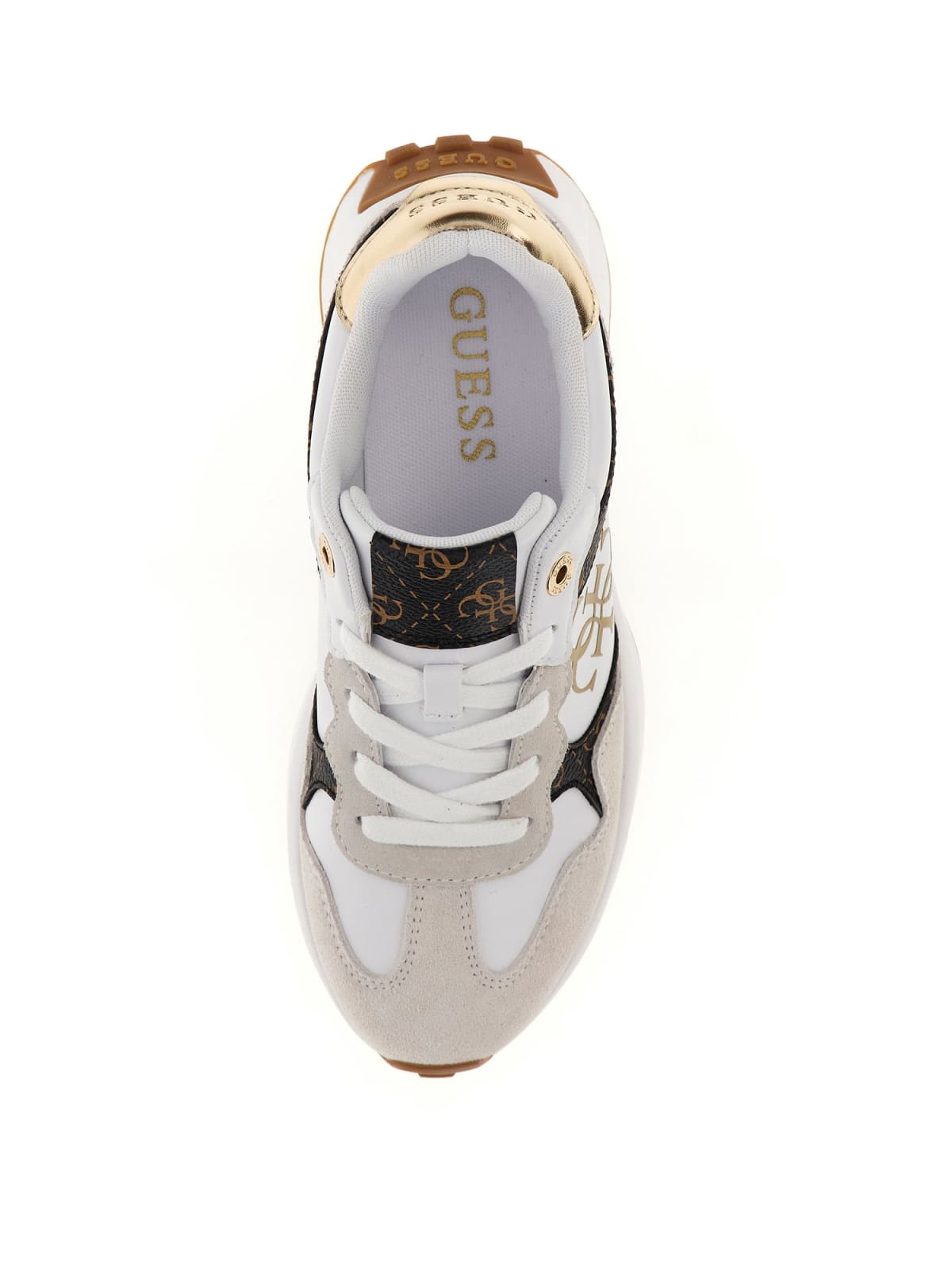 GUESS FLPLUC PEL12 LUCKEI 112 pelle+bianco