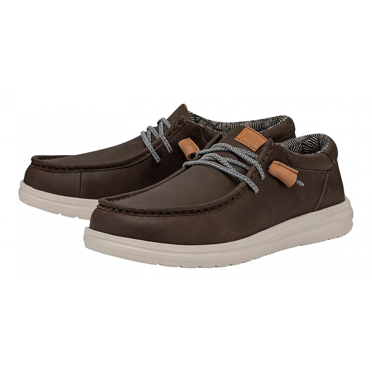 HEY DUDE WALLY GRIP CRAFT LEATHER 40175 228 nabuk+grigio 030