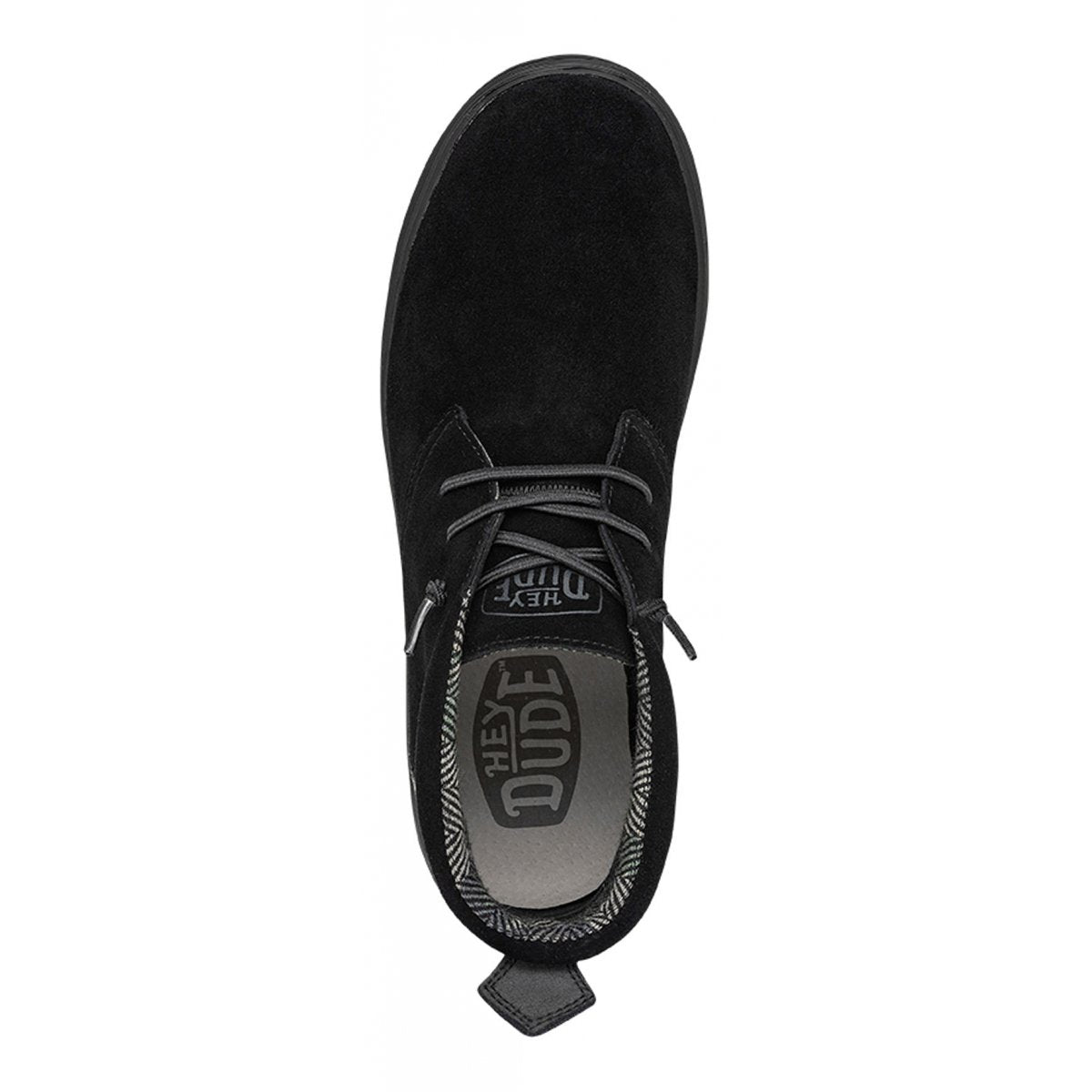 HEY DUDE JO SUEDE 11237 4935 JET BLACK