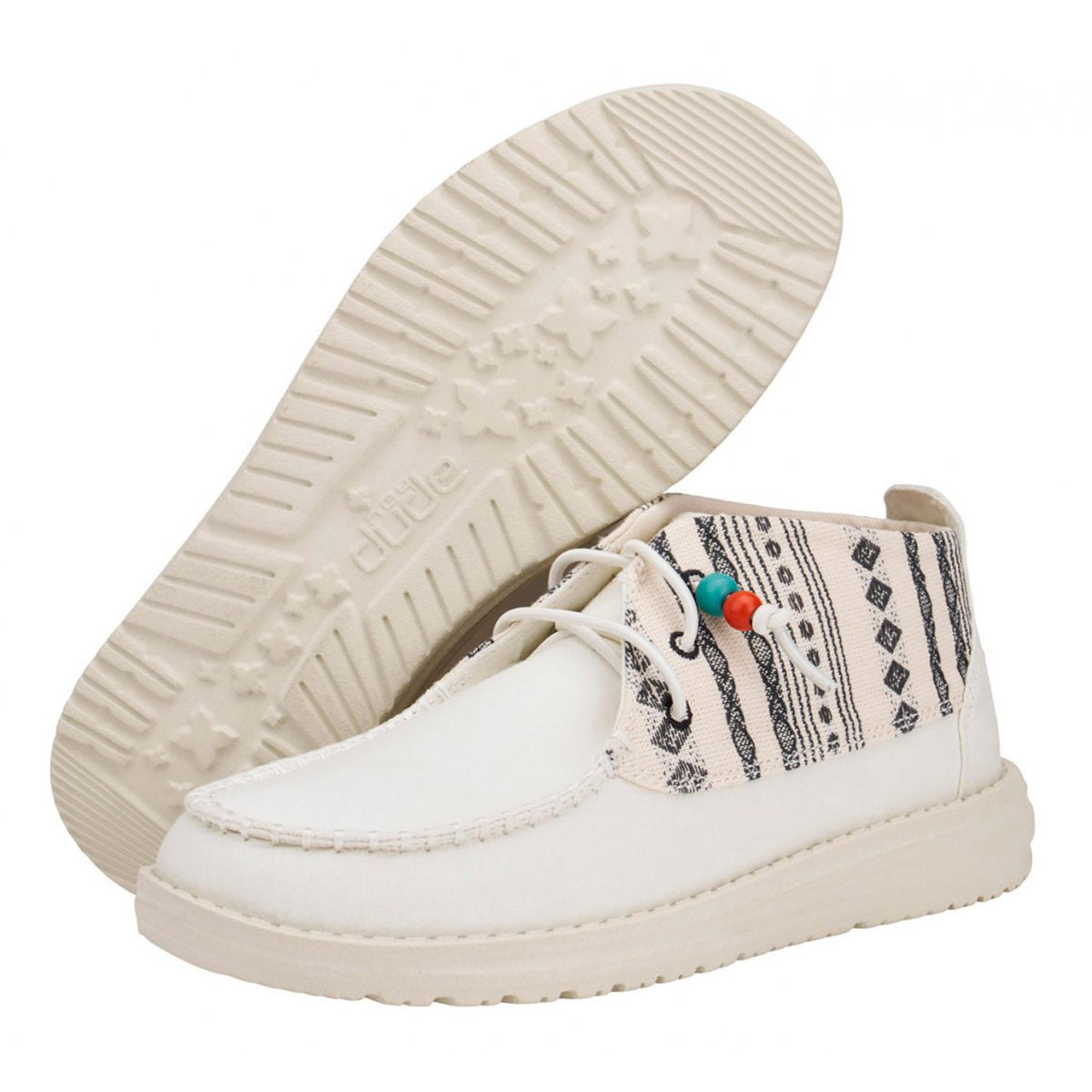 HEY DUDE 40751 WENDY MID BOHO MIX BAJA CREAM 1MX BAJA GREY