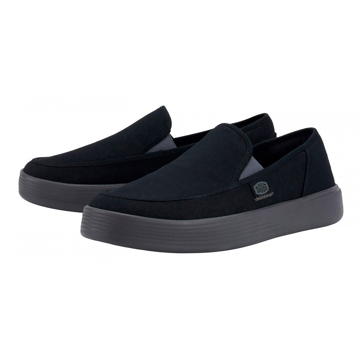 HEY DUDE 41093 SUNAPE M CANVAS 070 BLACK CHARCOAL