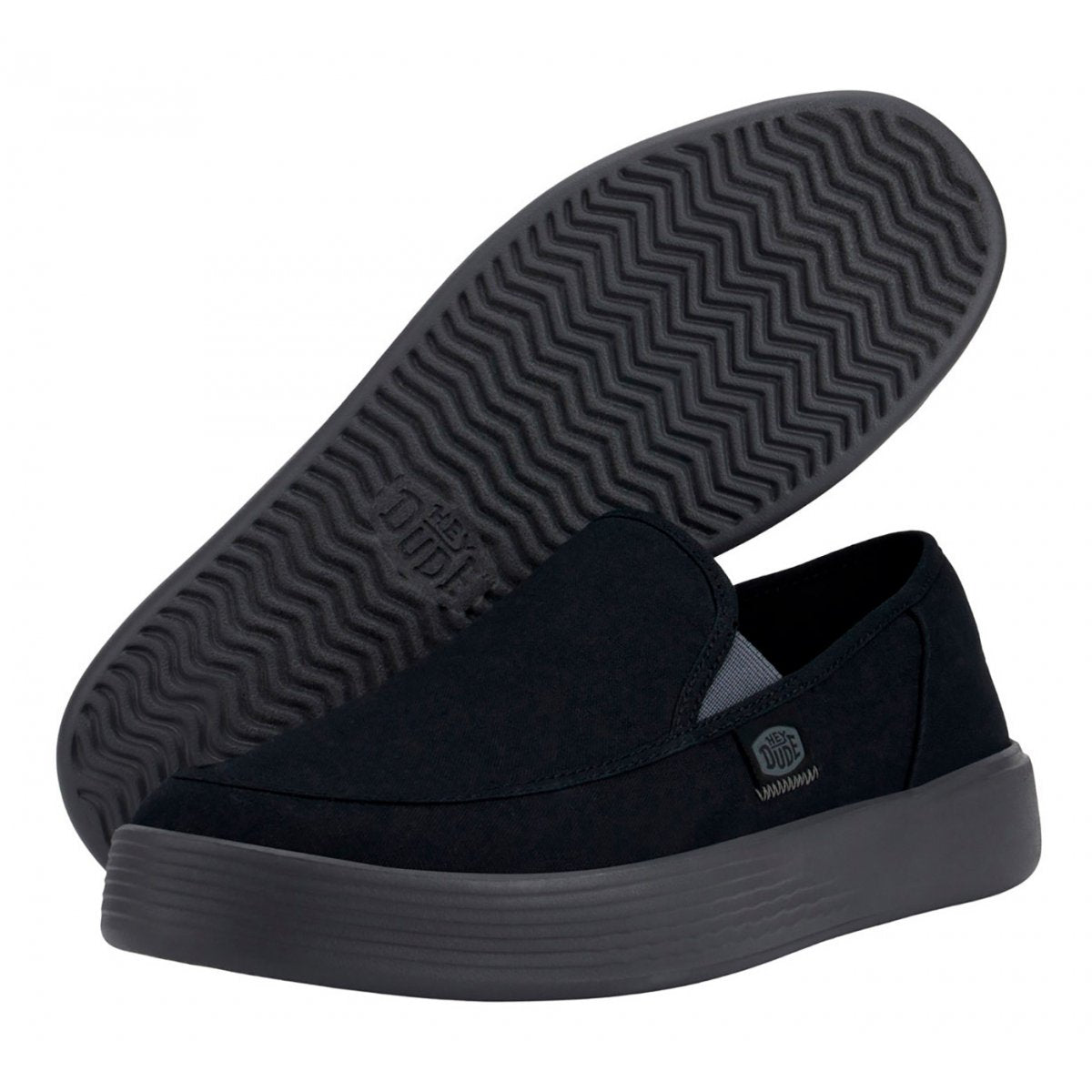 HEY DUDE 41093 SUNAPE M CANVAS 070 BLACK CHARCOAL