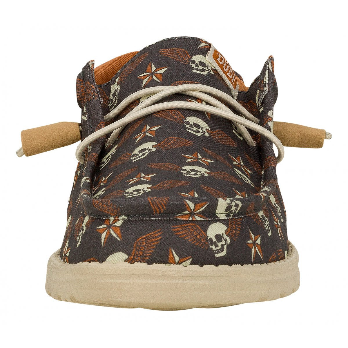 HEY DUDE 41284 WALLY STARS N SKULLS PRINT 00W BLACK TAN