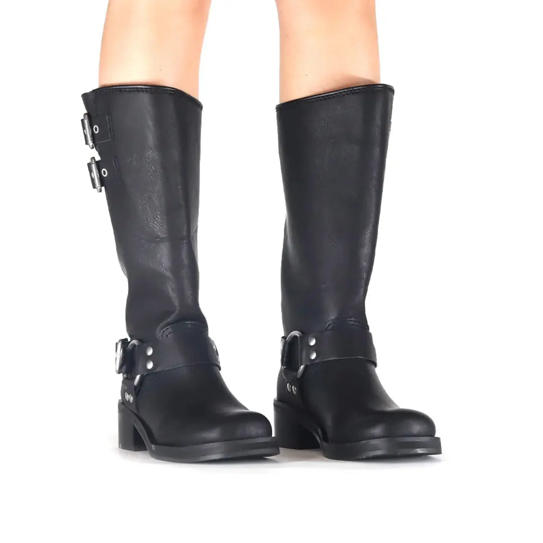 STEVE MADDEN EASTERN 111 pelle+nero