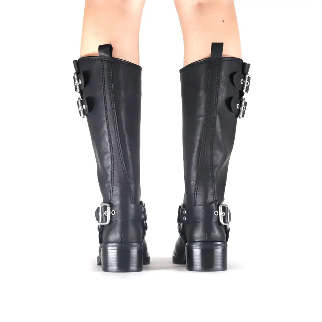 STEVE MADDEN EASTERN 111 pelle+nero