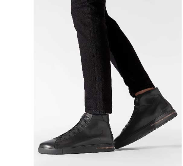 BIRKENSTOCK BEND MID MAN NATURAL LEATHER 1020322 BLACK