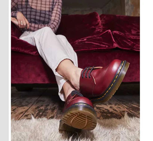 DR. MARTENS 1461-59 116 pelle lucido+bordo 1183860