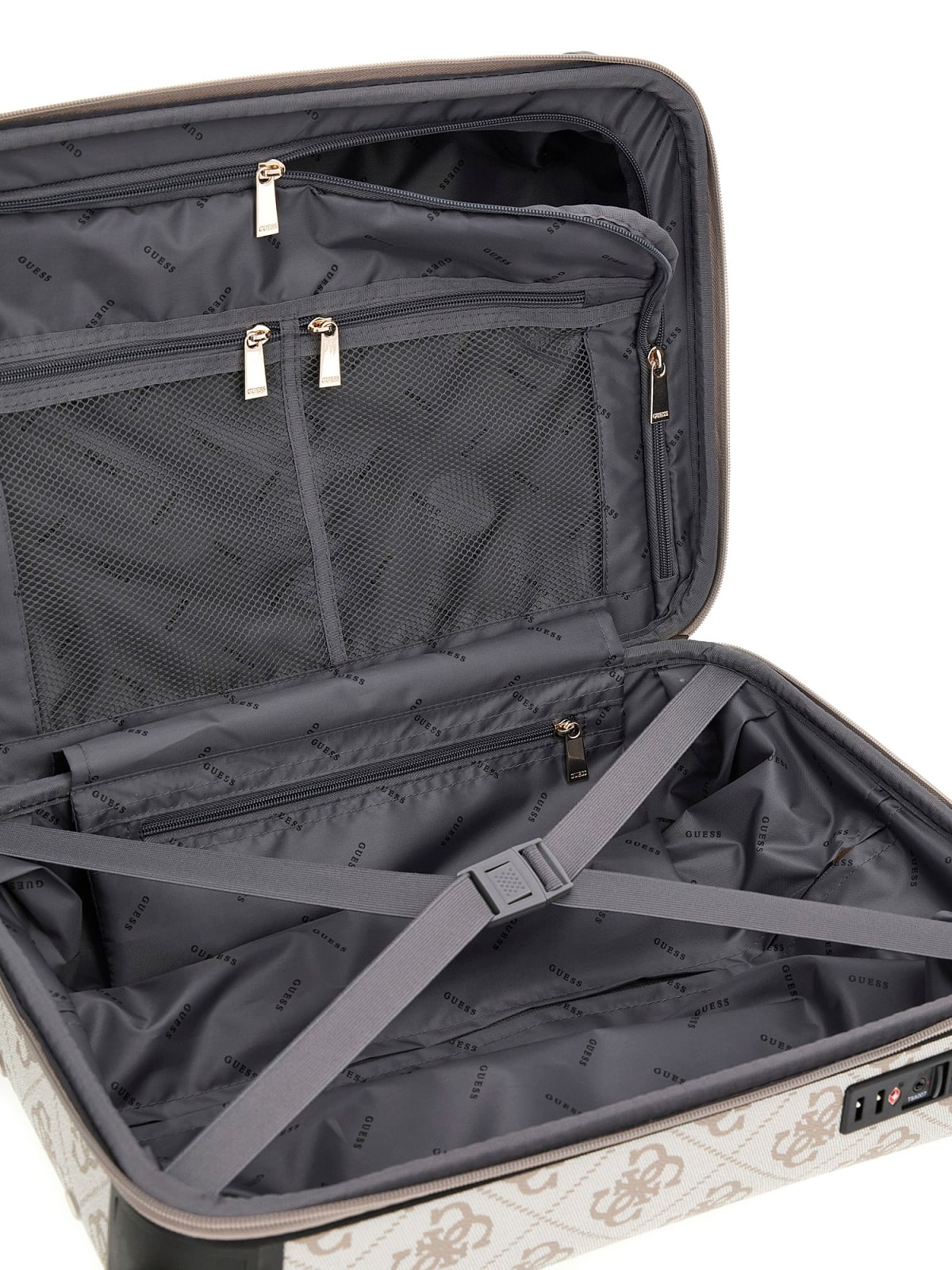 GUESS TWOB86 88983 BERTA 662 stamp+panna DARK TAUPE