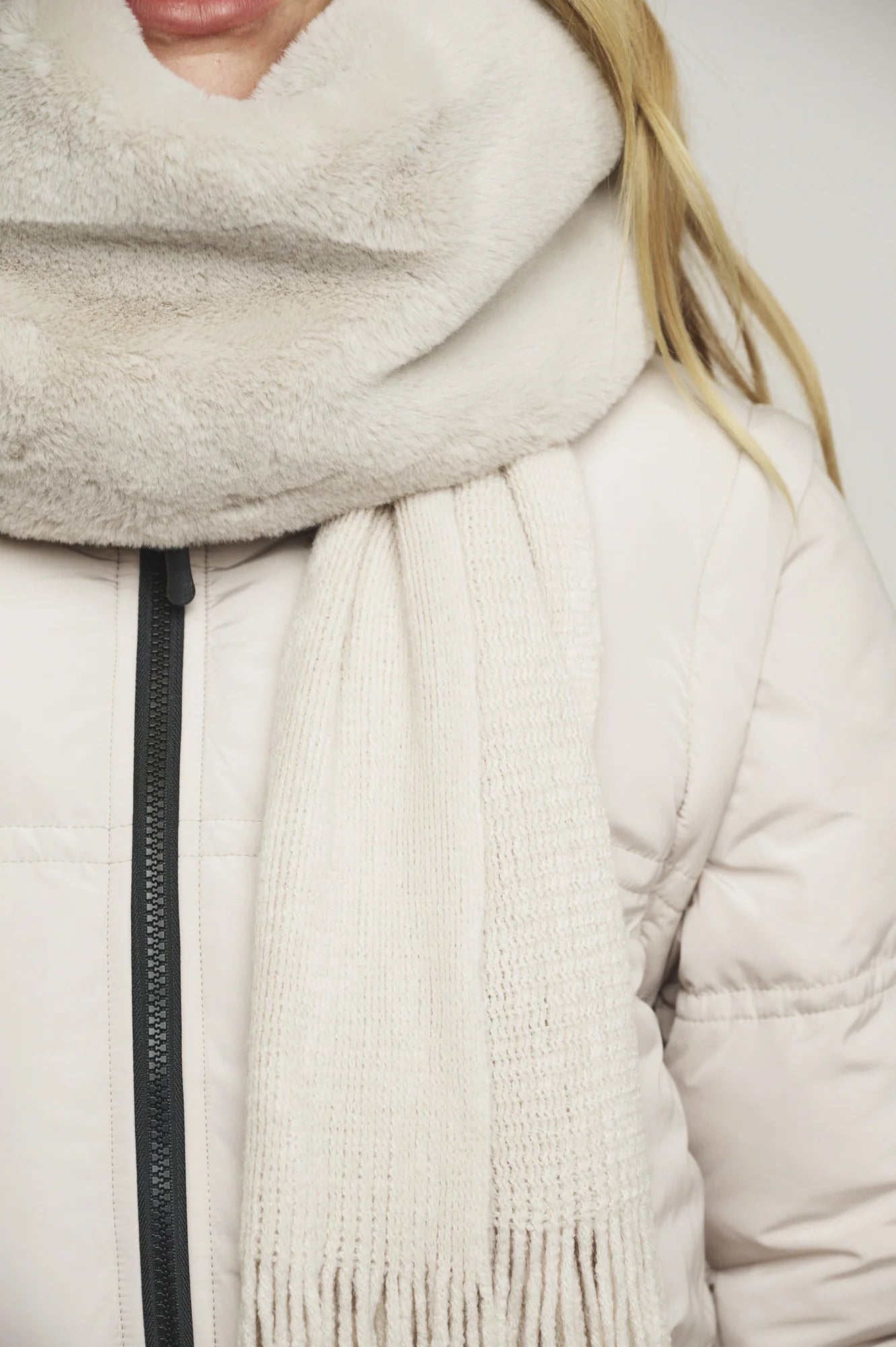 RINO E PELLE VLIEN SCARF 772 tela+panna BIRCH