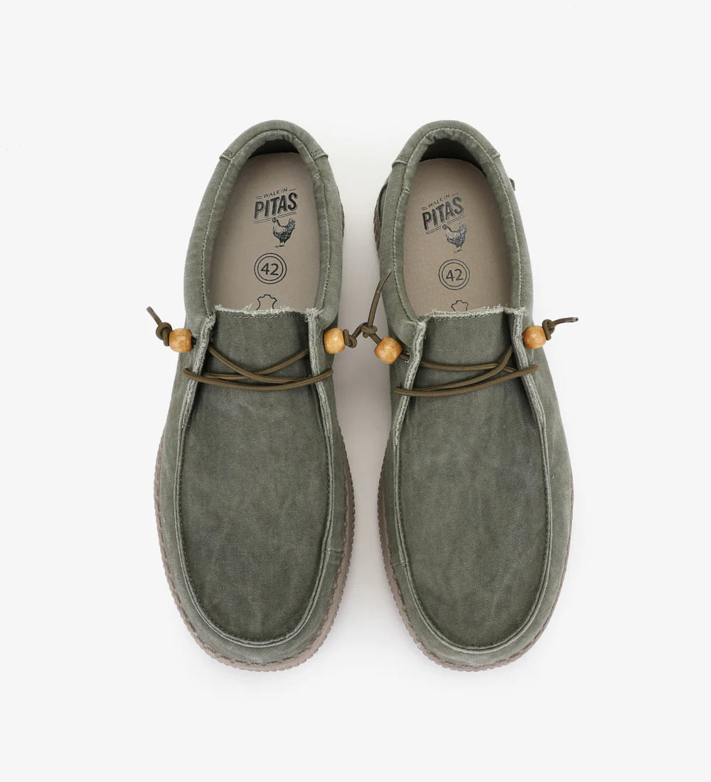 PITAS WALLABI CANVAS WASHED WP150-W10-WLW 778 tela+verde KAKI
