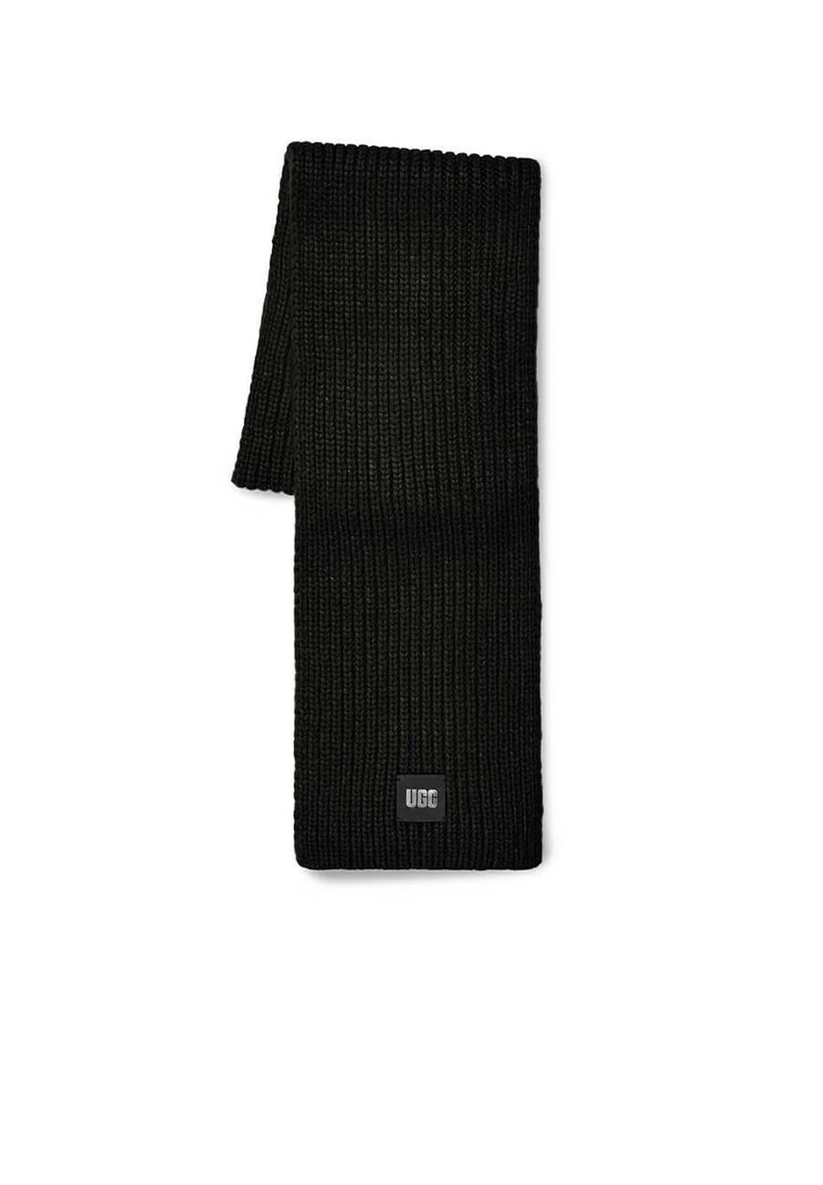 UGG 20166 W CHUNKY RIB KNIT SCARF BLACK