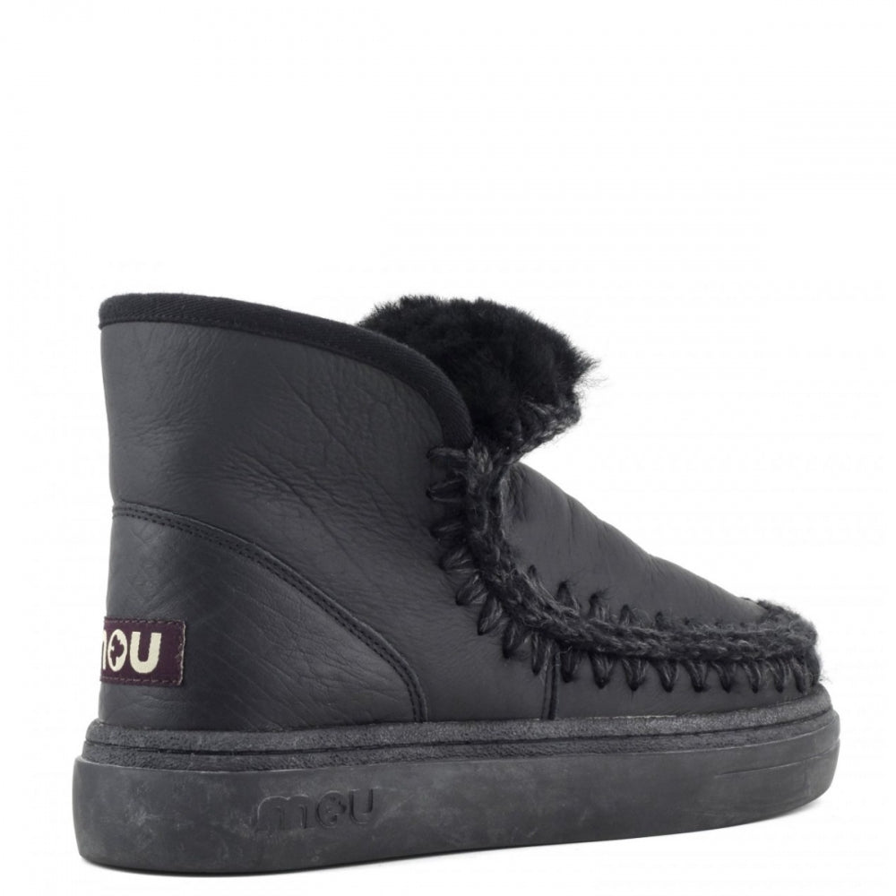 MOU FW121013A ESKIMO INNER WEDGE SHORT SUEDE - LETTER LOGO BKBK