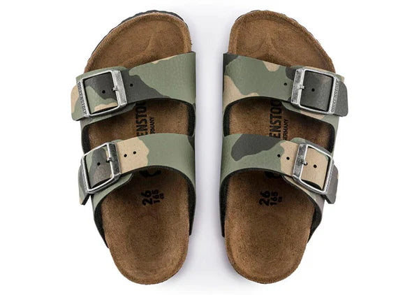BIRKENSTOCK ARIZONA KIDS BIRKO FLOR - BIRKIBUC 668 stamp+verde 1017374