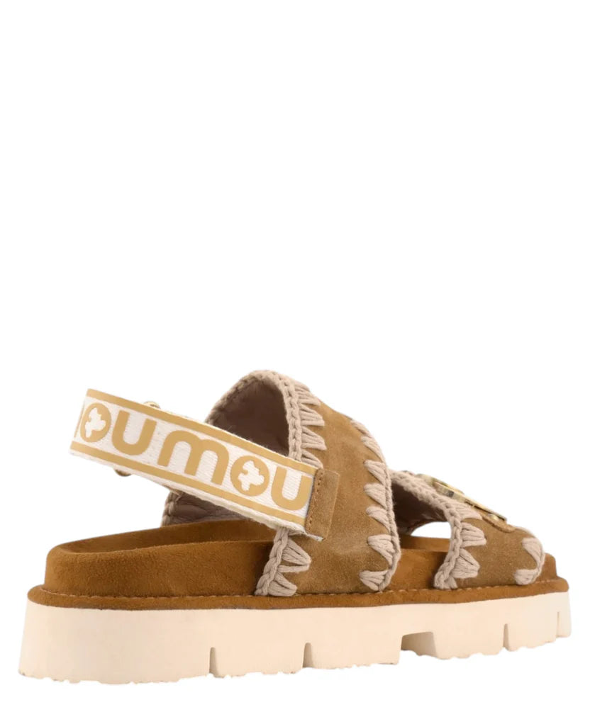 MOU 461001A BIO SANDAL SUEDE MET LOGO 334 scam+cuoio COG