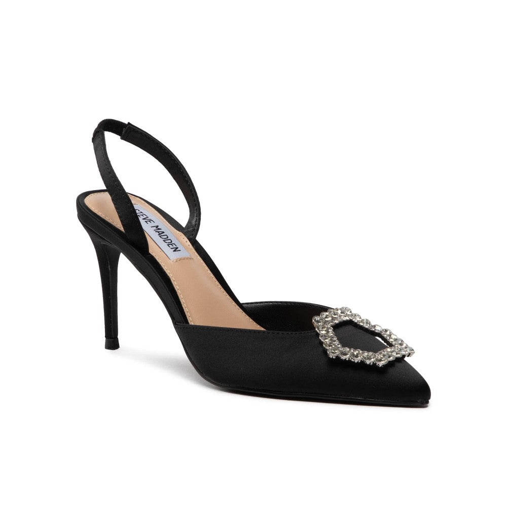 STEVE MADDEN VIABLE BLACK SATIN