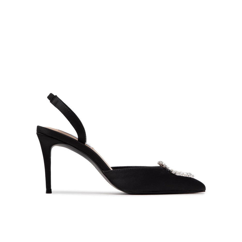 STEVE MADDEN VIABLE BLACK SATIN
