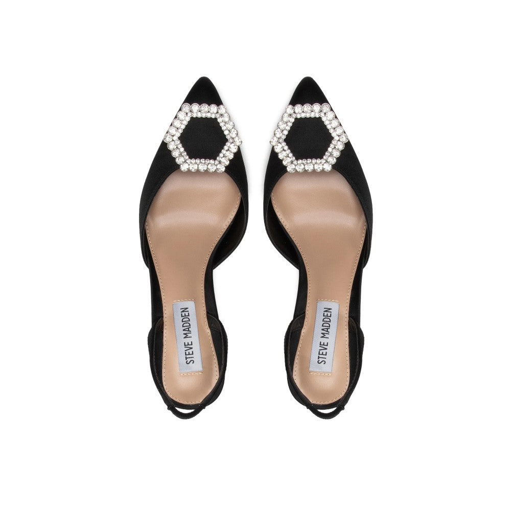 STEVE MADDEN VIABLE BLACK SATIN