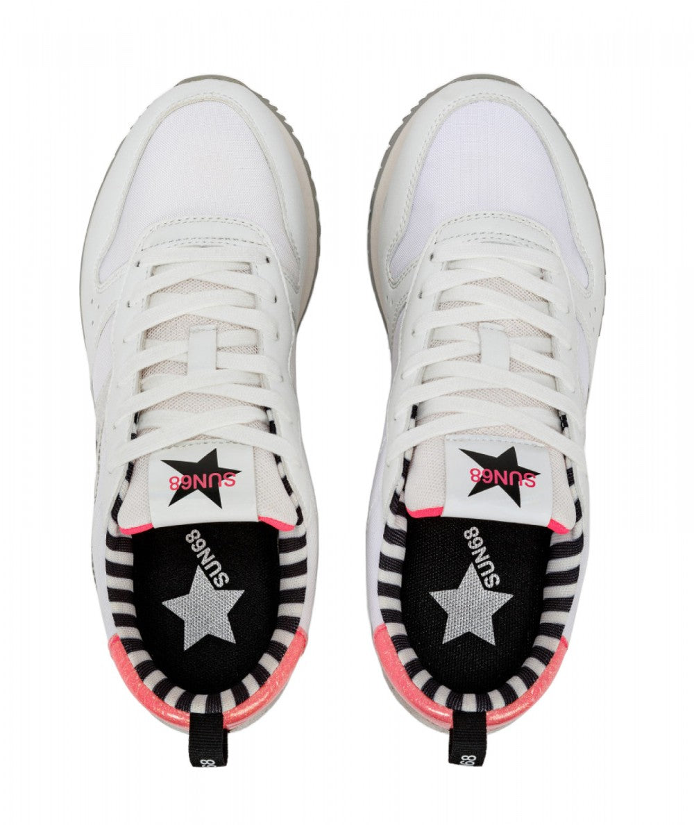 SUN68 Z34212 STARGIRL TRANSPARENT PATCH 01 BIANCO