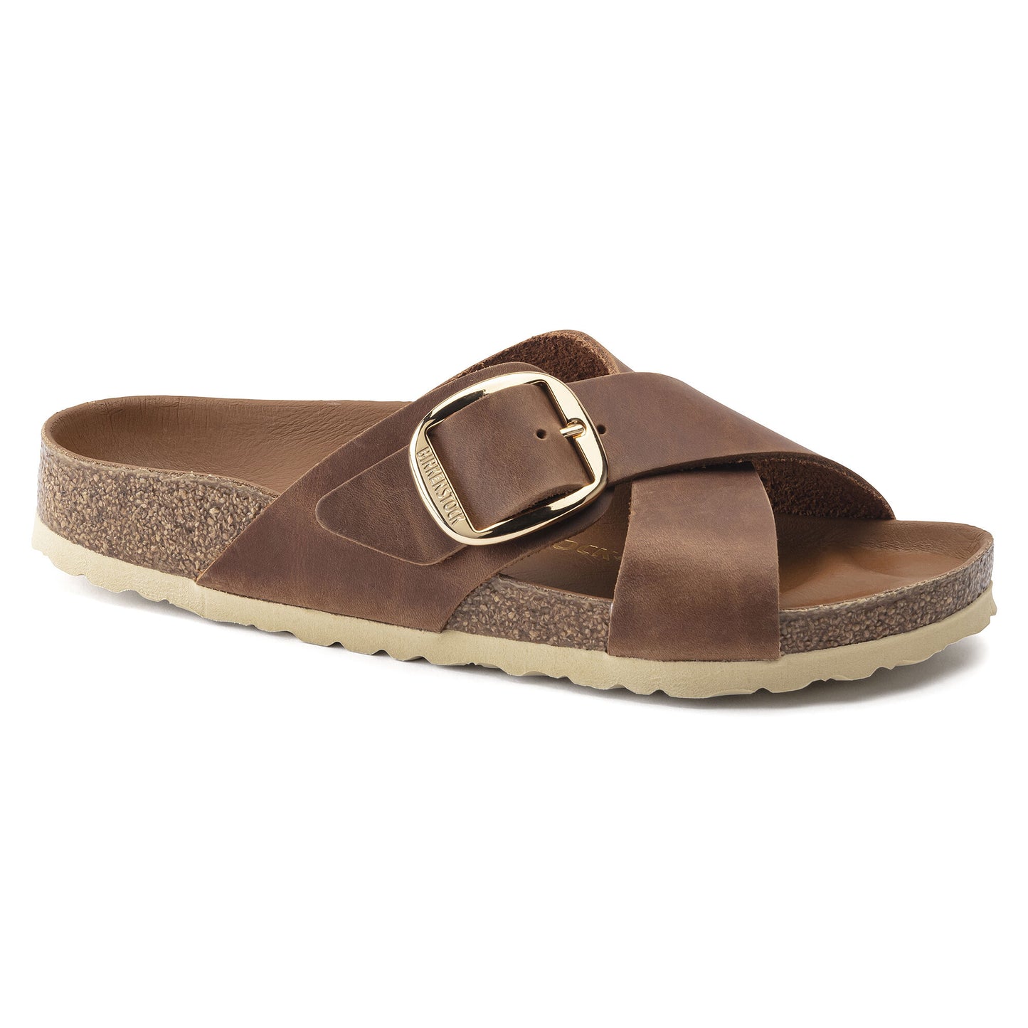BIRKENSTOCK SIENA BIG BUCKLE OILED LEATHER 1020165 COGNAC