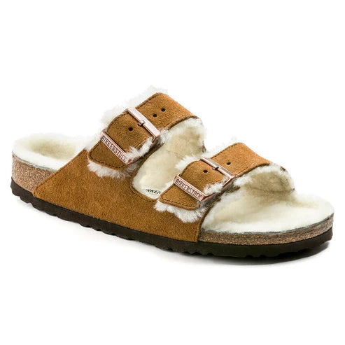 BIRKENSTOCK ARIZONA SHEARLING SUEDE LEATHER 334 scam+cuoio 1001135