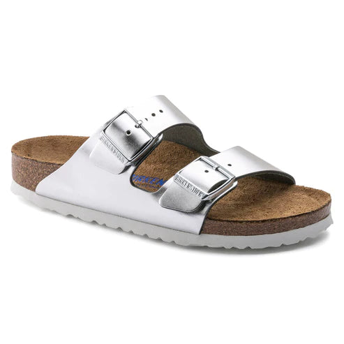 BIRKENSTOCK ARIZONA SFB METALLIC LEATHER 1005961 SILVER