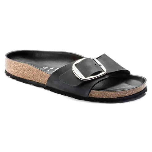 BIRKENSTOCK MADRID BIG BUCKLE OILED LEATHER 111 pelle+nero 1006523