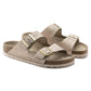 BIRKENSTOCK ARIZONA SFB METALLIC LEATHER 1008800 WASHED METAL