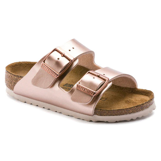 BIRKENSTOCK ARIZONA KIDS BIRKO FLOR - BIRKIBUC 118 pelle+rame 1012478