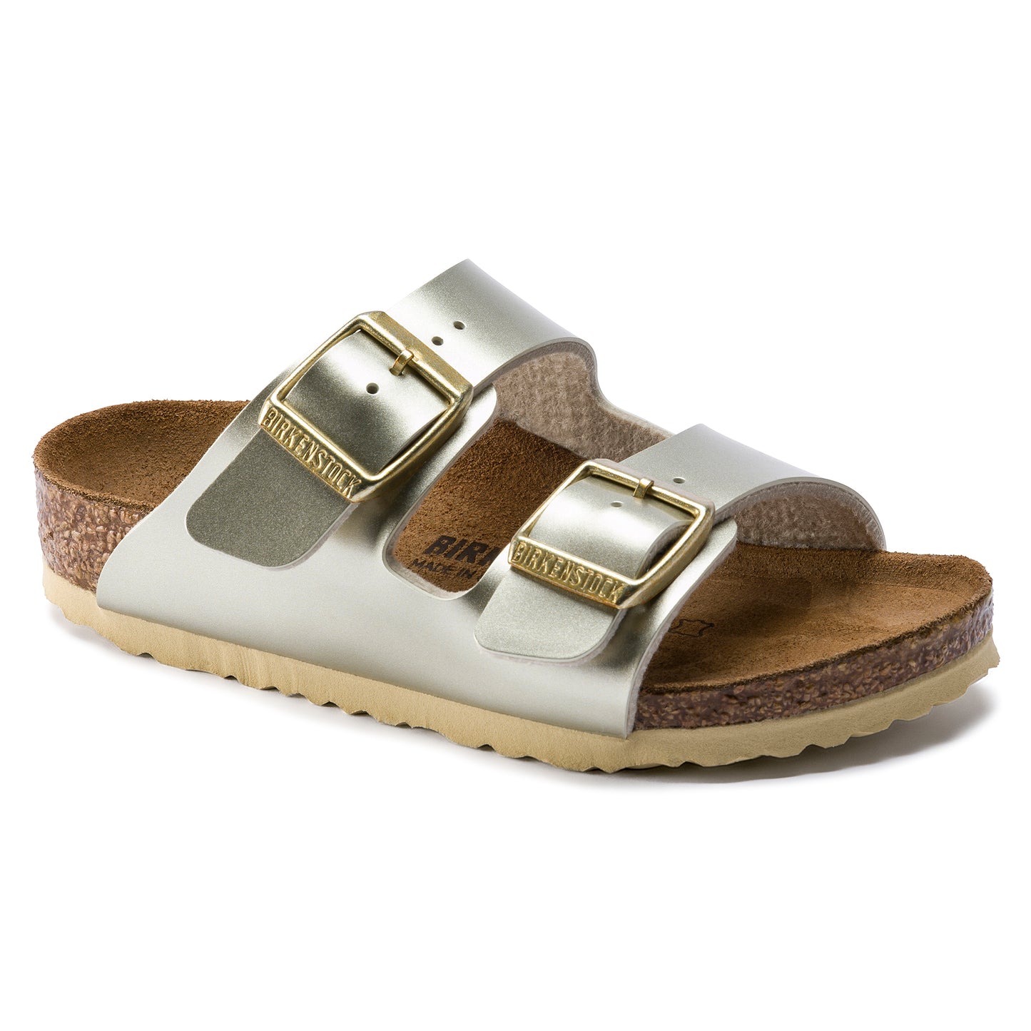 BIRKENSTOCK ARIZONA KIDS BIRKO FLOR - BIRKIBUC 1014841 GOLD METALLIC