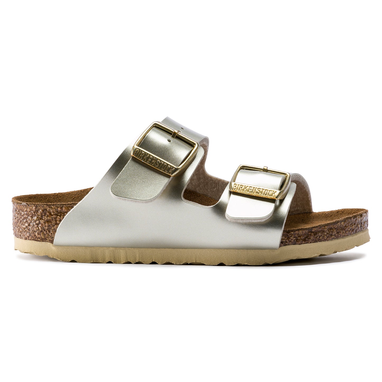 BIRKENSTOCK ARIZONA KIDS BIRKO FLOR - BIRKIBUC 1014841 GOLD METALLIC