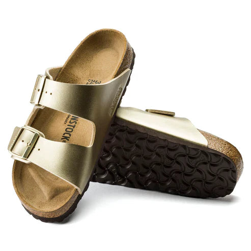 BIRKENSTOCK ARIZONA BASICO BIRKO FLOR 118 pelle+oro 1016111