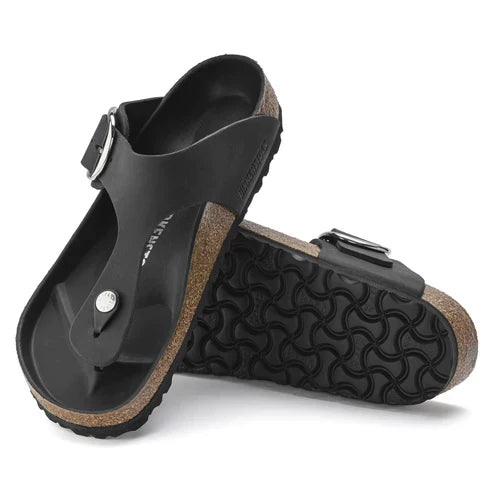 BIRKENSTOCK GIZEH BIG BUCKLE OILED LEATHER 111 pelle+nero 1018753