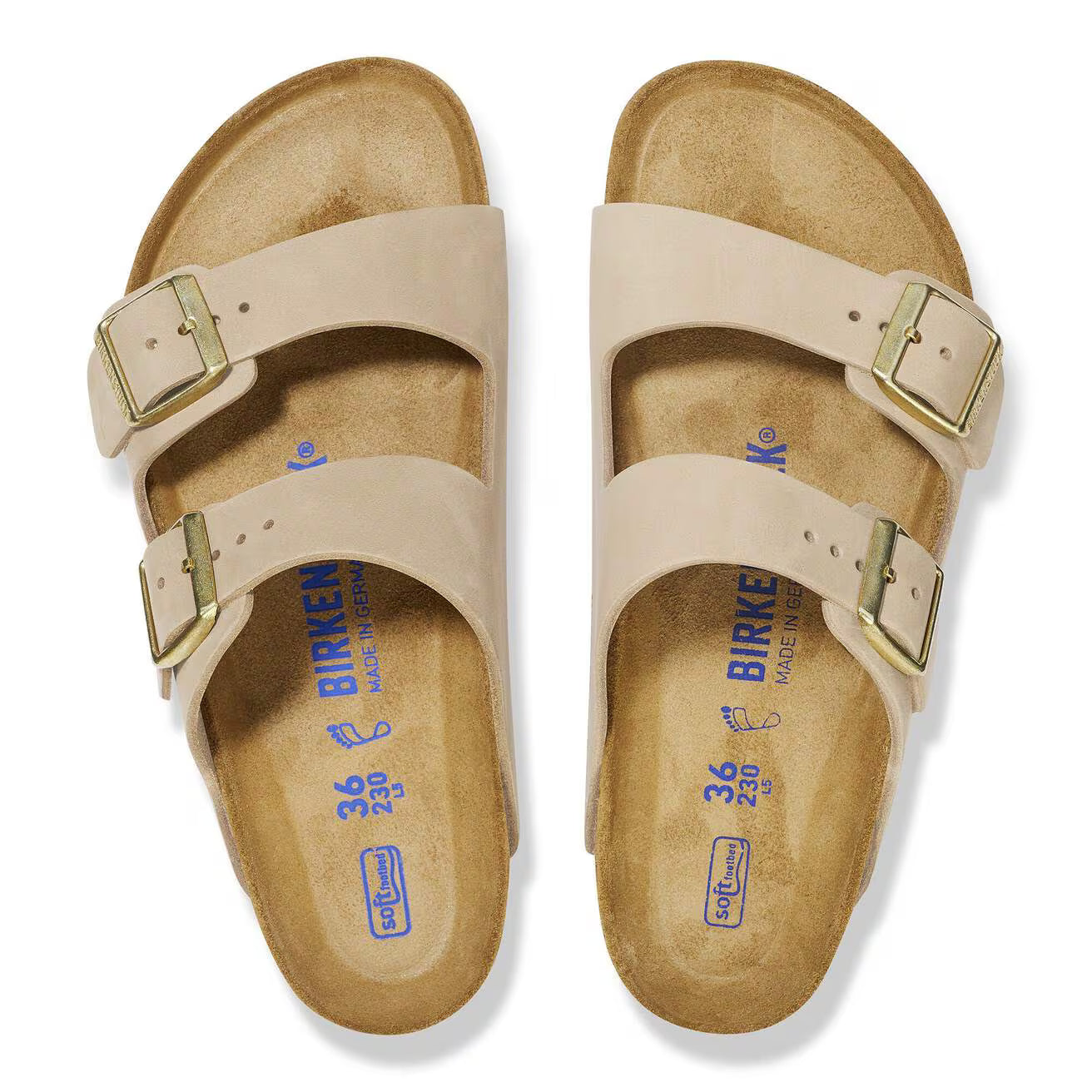 BIRKENSTOCK ARIZONA SFB NUBUCK LEATHER 223 nabuk+beige 1019016
