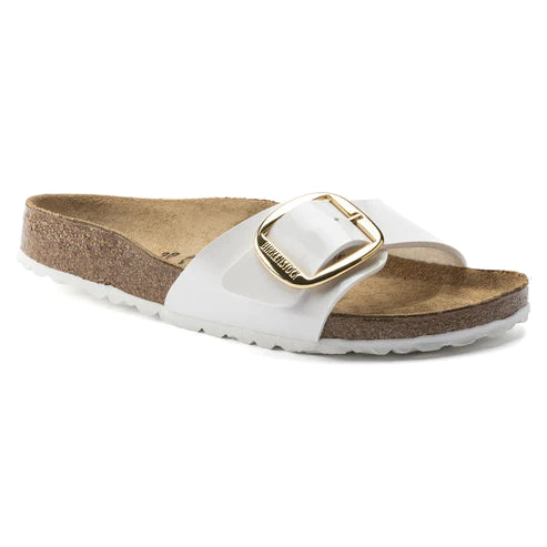 BIRKENSTOCK MADRID BIG BUCKLE BIRKO FLOR 1019814 WHITE PATENT