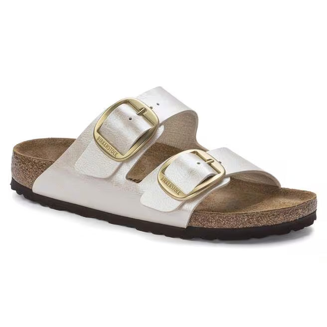 BIRKENSTOCK ARIZONA BIG BUCKLE BIRKO FLOR - BIRKIBUC 112 pelle+bianco 1020021