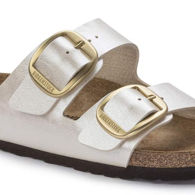 BIRKENSTOCK ARIZONA BIG BUCKLE BIRKO FLOR - BIRKIBUC 112 pelle+bianco 1020021