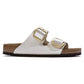 BIRKENSTOCK ARIZONA BIG BUCKLE BIRKO FLOR - BIRKIBUC 112 pelle+bianco 1020021