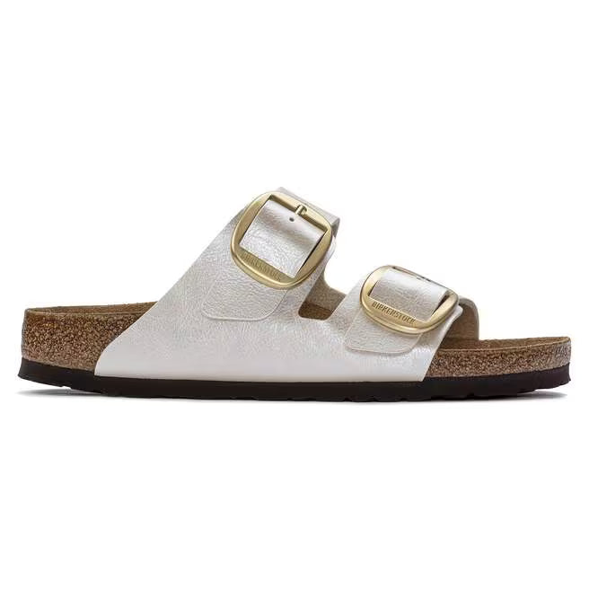 BIRKENSTOCK ARIZONA BIG BUCKLE BIRKO FLOR - BIRKIBUC 112 pelle+bianco 1020021