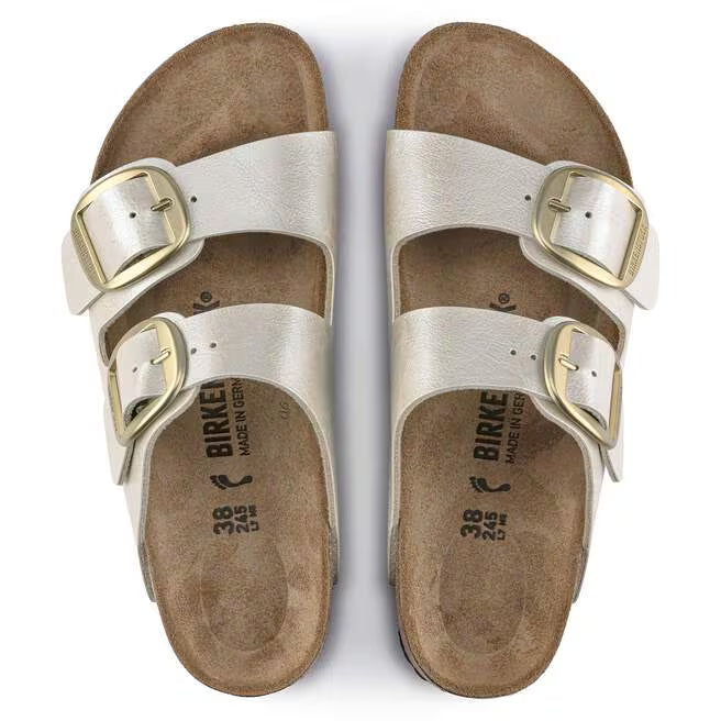 BIRKENSTOCK ARIZONA BIG BUCKLE BIRKO FLOR - BIRKIBUC 112 pelle+bianco 1020021