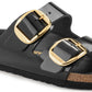 BIRKENSTOCK ARIZONA BIG BUCKLE SHINE NATURAL LEATHER 1021476 BLACK