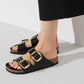 BIRKENSTOCK ARIZONA BIG BUCKLE SHINE NATURAL LEATHER 111 pelle+nero 1021476