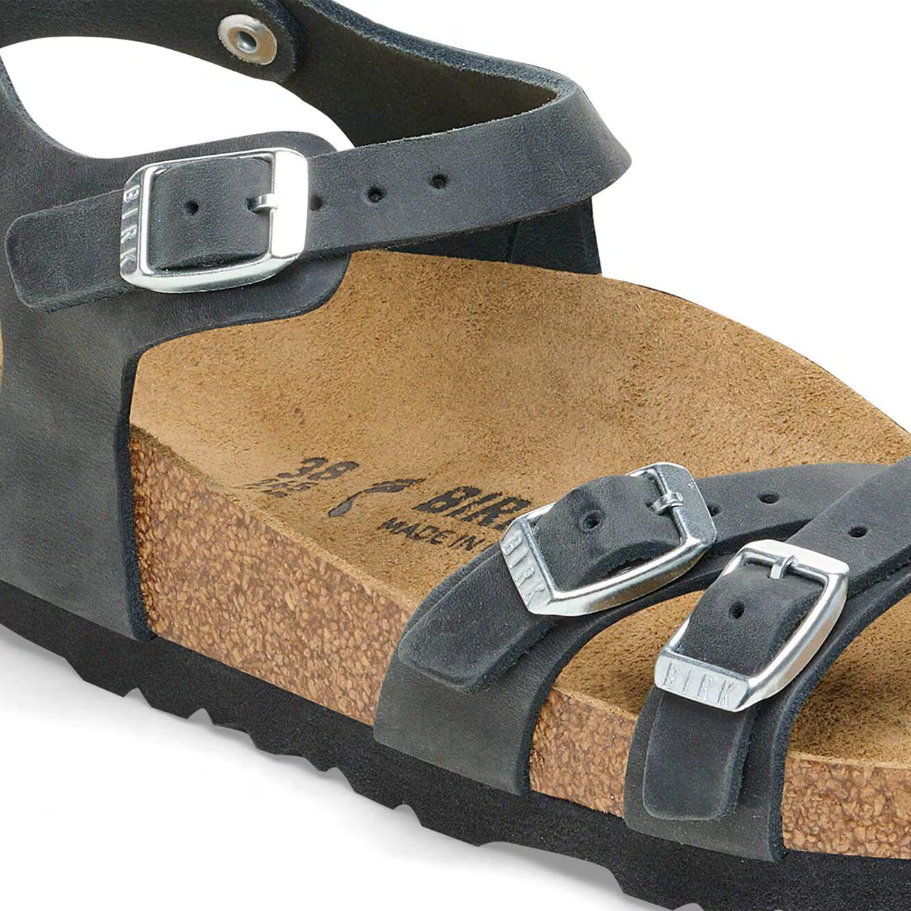 BIRKENSTOCK KUMBA WAXY LEATHER 111 pelle+nero 1021487