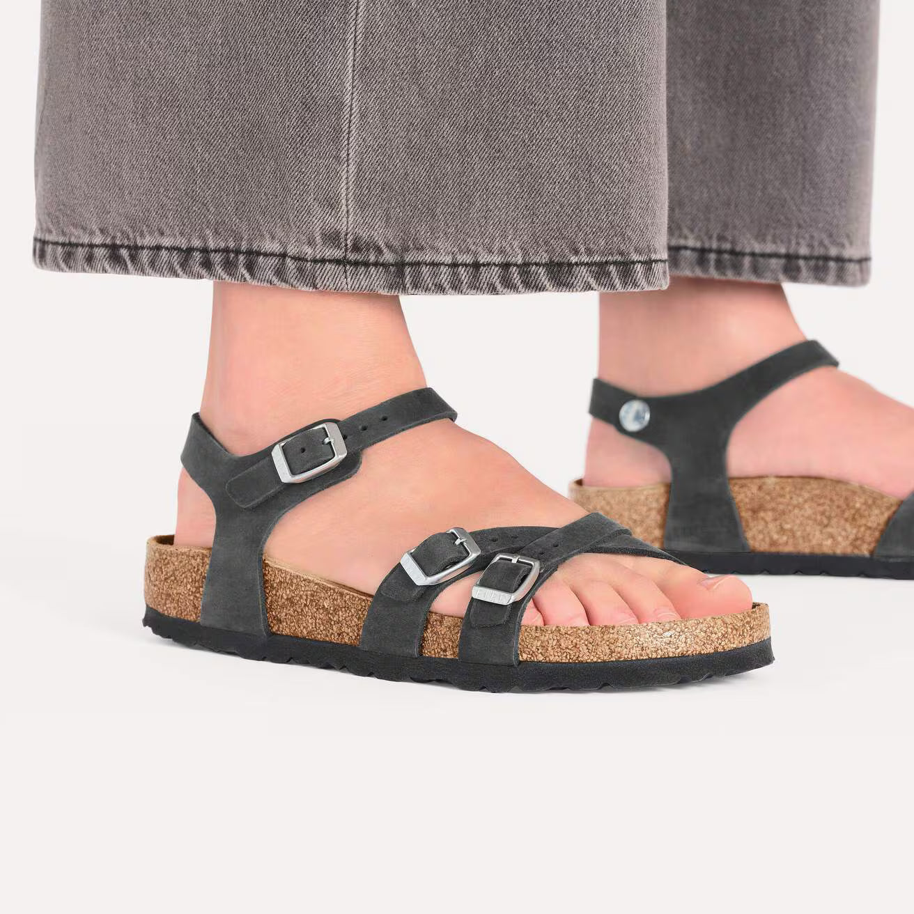 BIRKENSTOCK KUMBA WAXY LEATHER 111 pelle+nero 1021487