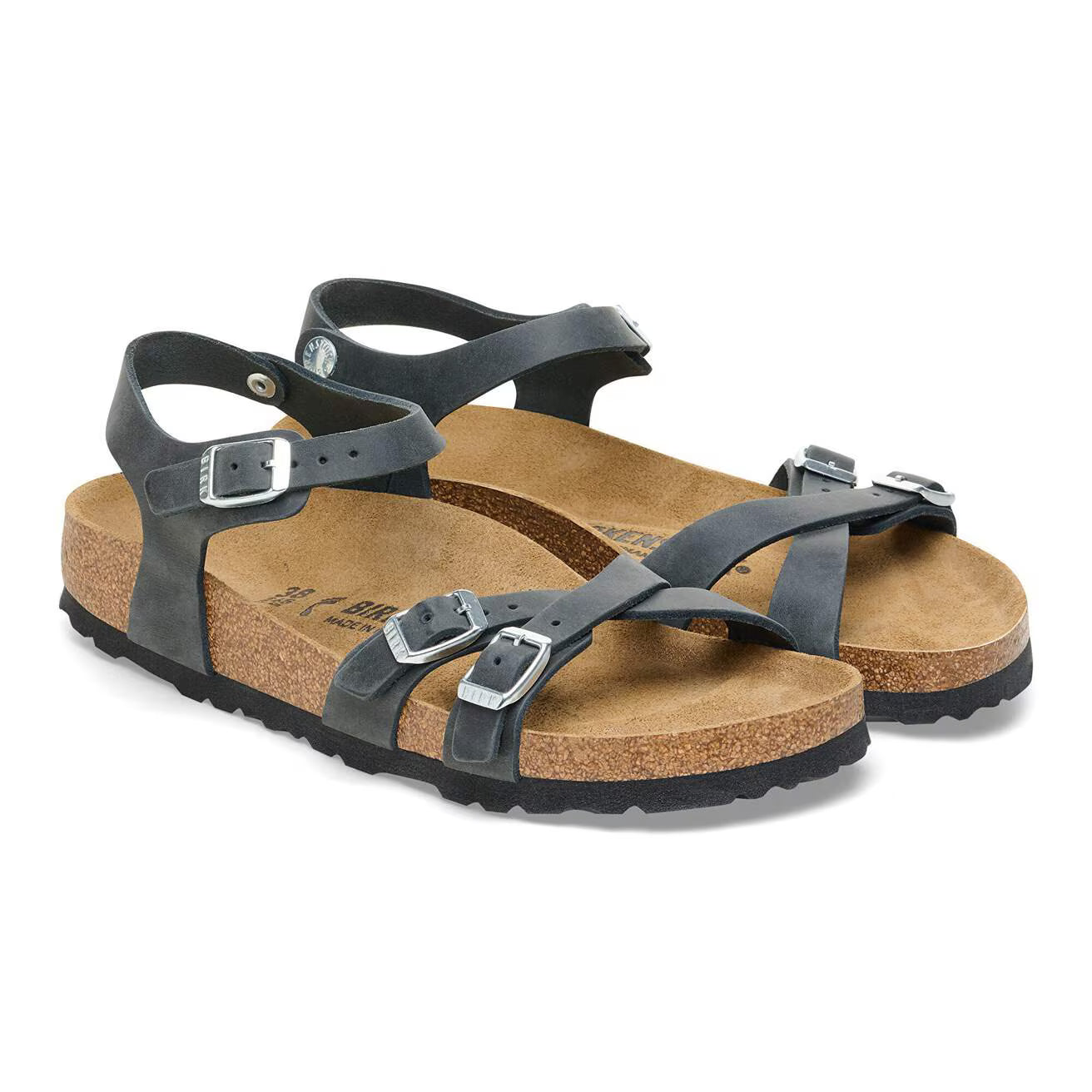 BIRKENSTOCK KUMBA WAXY LEATHER 111 pelle+nero 1021487
