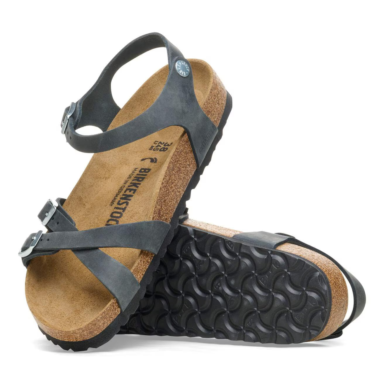 BIRKENSTOCK KUMBA WAXY LEATHER 111 pelle+nero 1021487