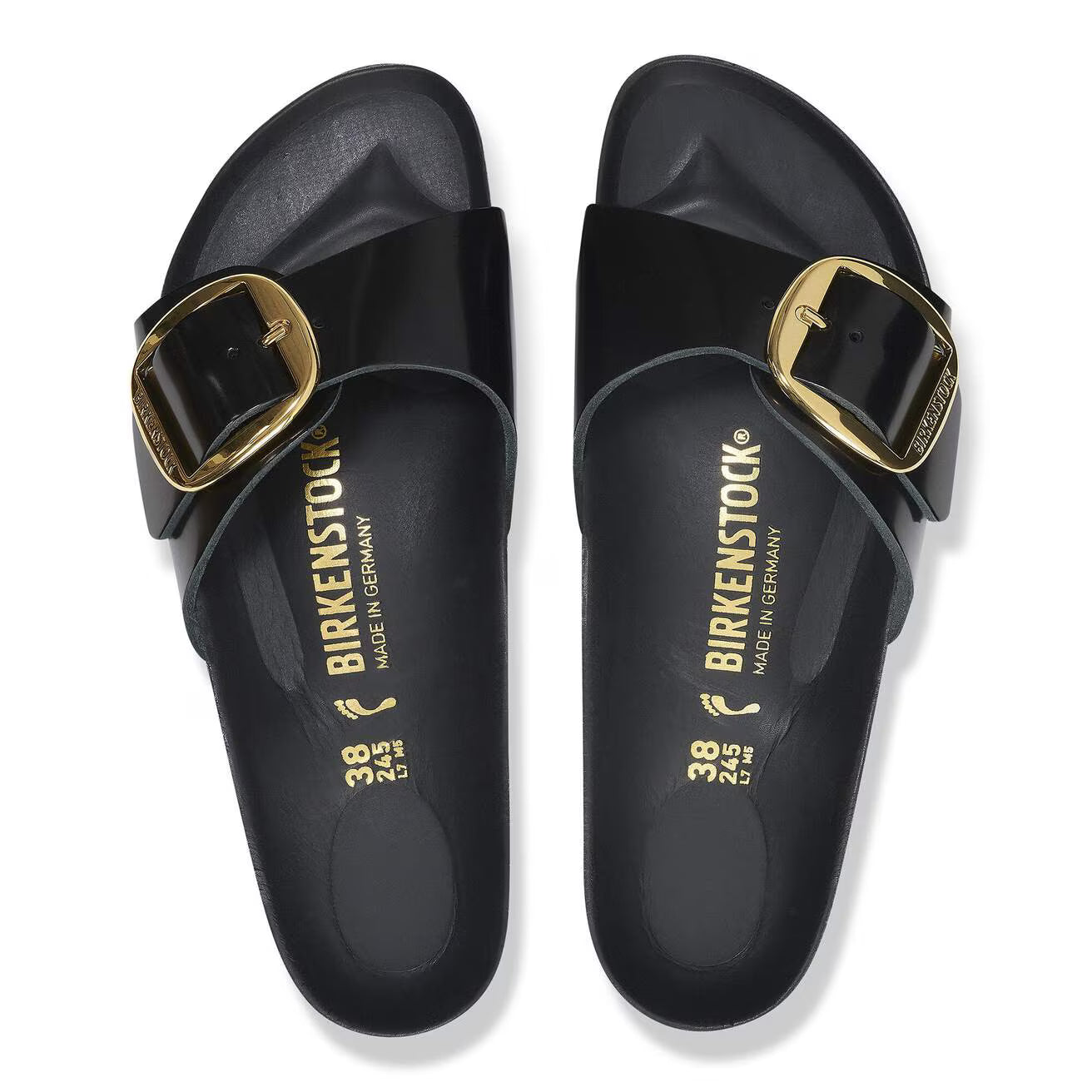 BIRKENSTOCK MADRID BIG BUCKLE BIRKO FLOR 111 pelle+nero 1015315