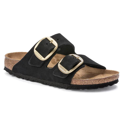 BIRKENSTOCK ARIZONA BIG BUCKLE NUBUCK LEATHER 221 nabuk+nero 1023290