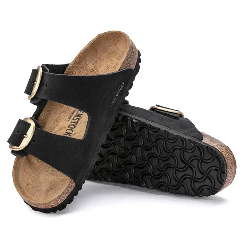 BIRKENSTOCK ARIZONA BIG BUCKLE NUBUCK LEATHER 221 nabuk+nero 1023290